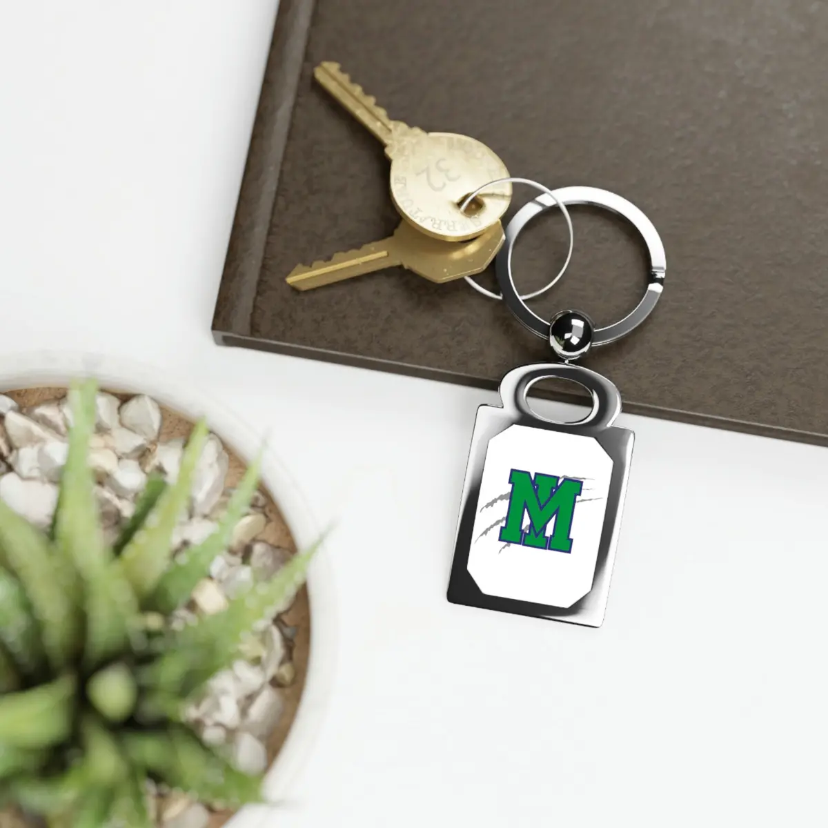 Mountain Island Charter School Rectangle Photo Keyring 1