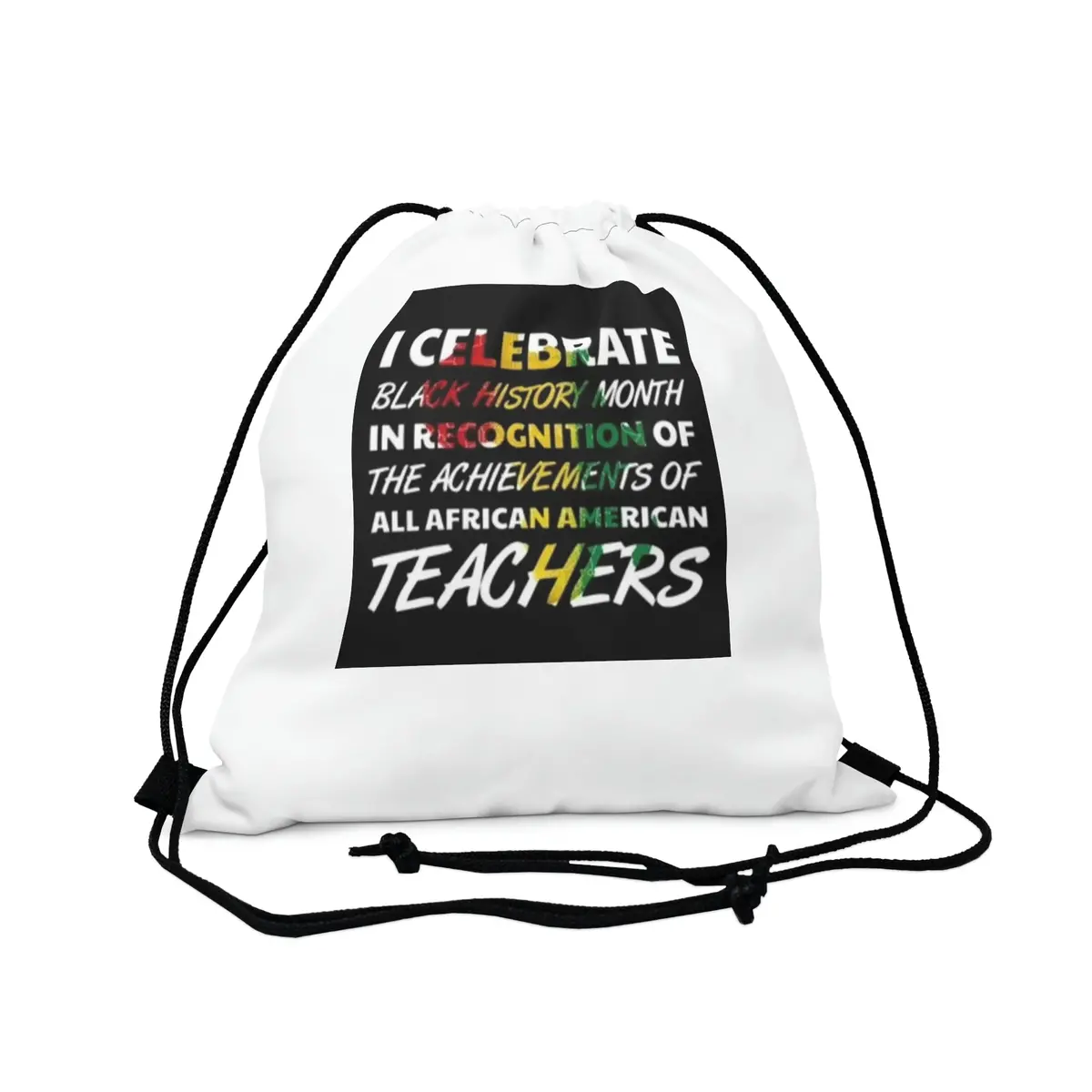 I Celebrate Outdoor Drawstring Bag 1