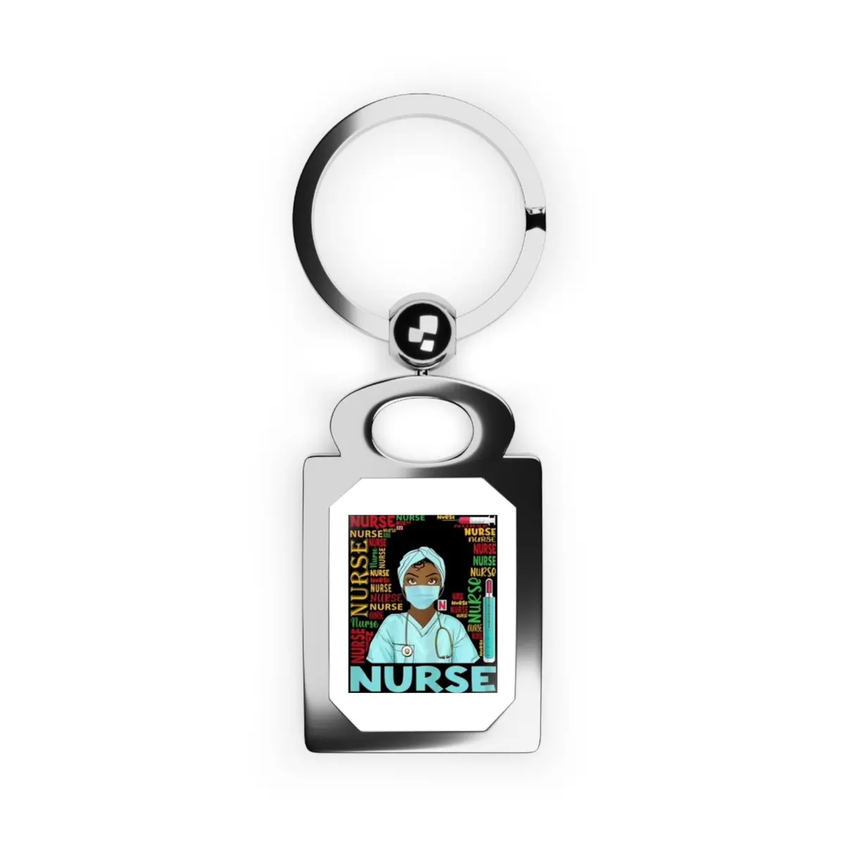 Black Nurse Photo Keyring 1