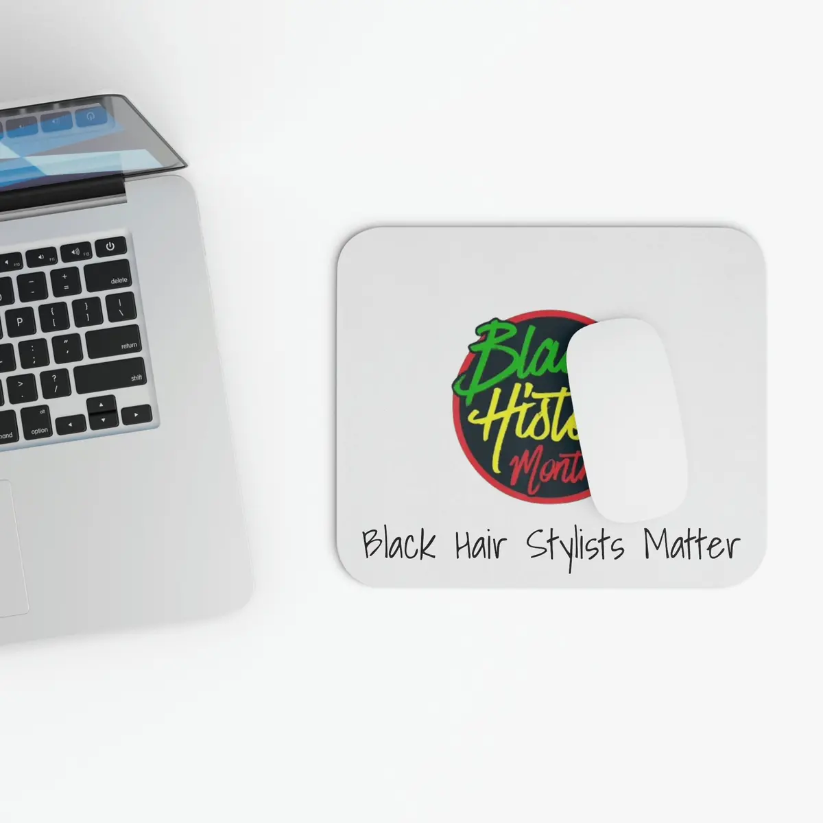 Black Hair Stylists Matter Mouse Pad (Rectangle) 1