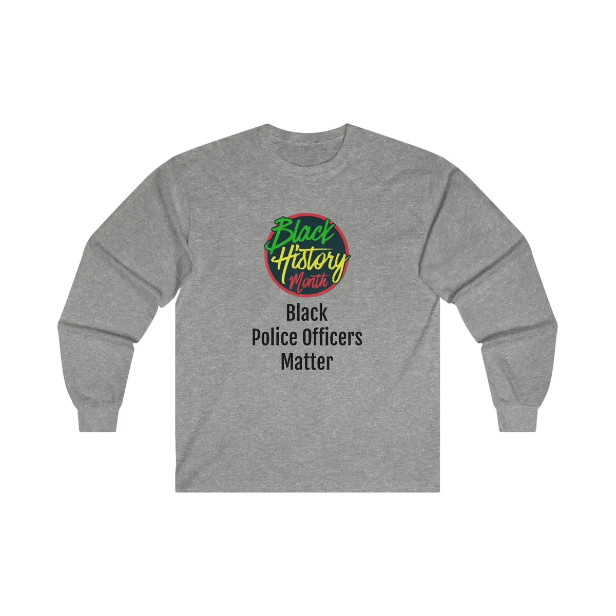 Black Police Officers Matter Long Sleeve Tee 1