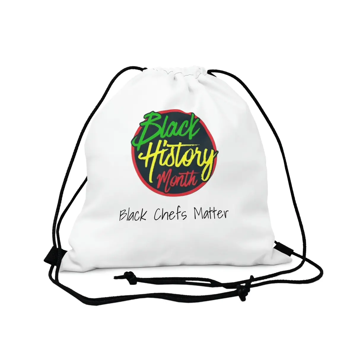 Black Chefs Matter Outdoor Drawstring Bag 1