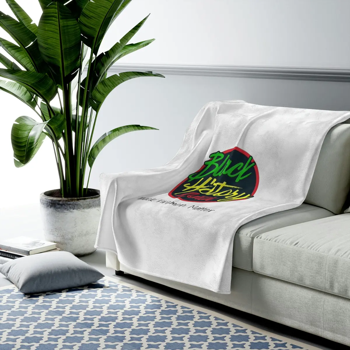 Black Firemen Matter Velveteen Plush Blanket 1