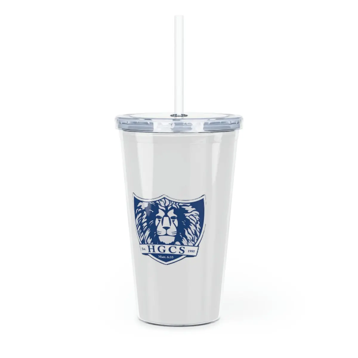 Hickory Grove Christian Plastic Tumbler With Straw 1
