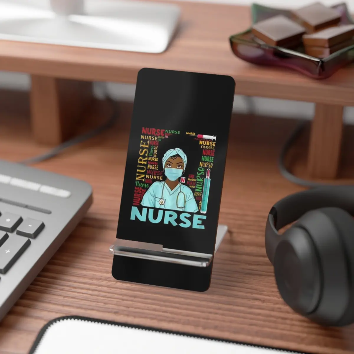 Black Nurse Mobile Display Stand 1