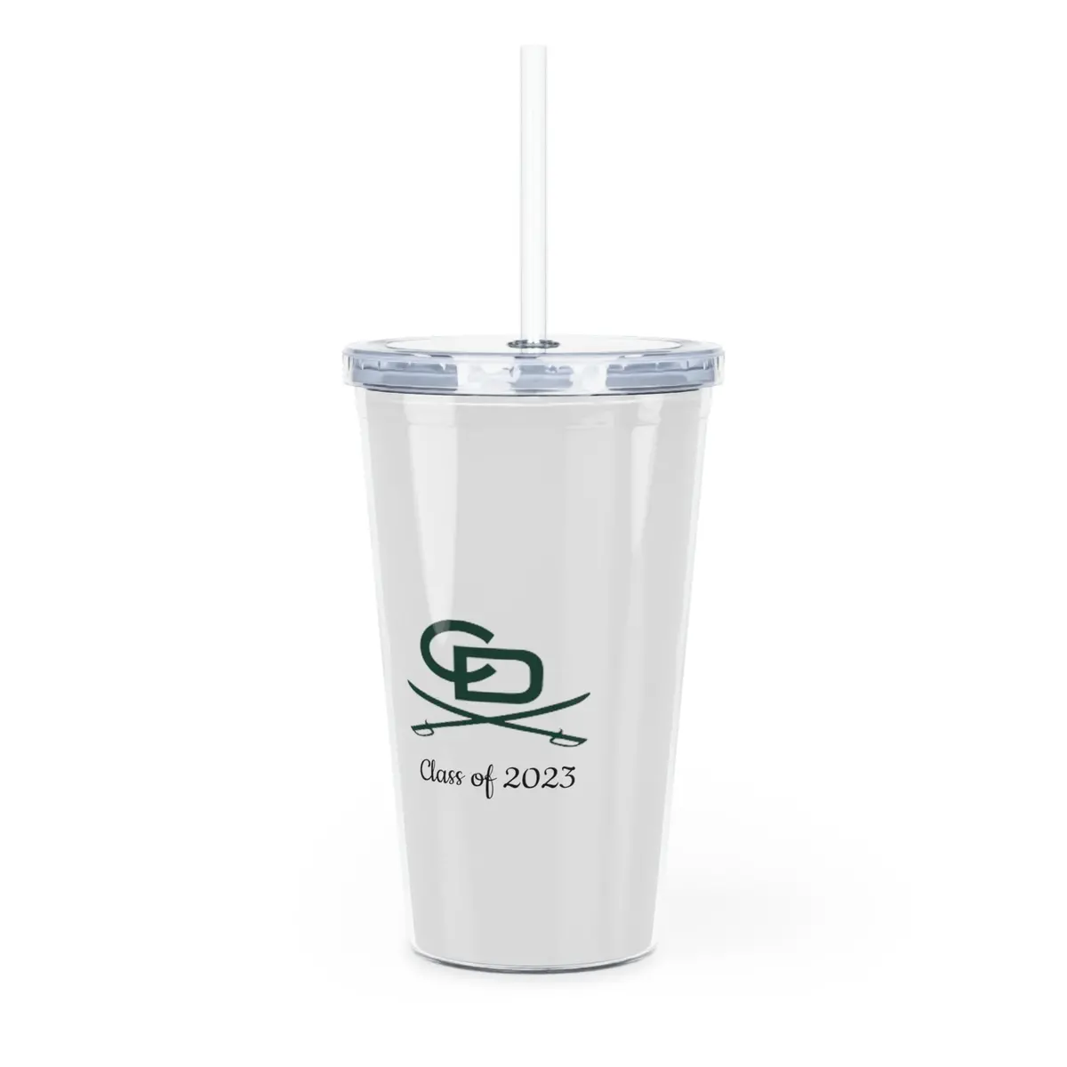 Country Day Class Of 2023 Plastic Tumbler With Straw 1