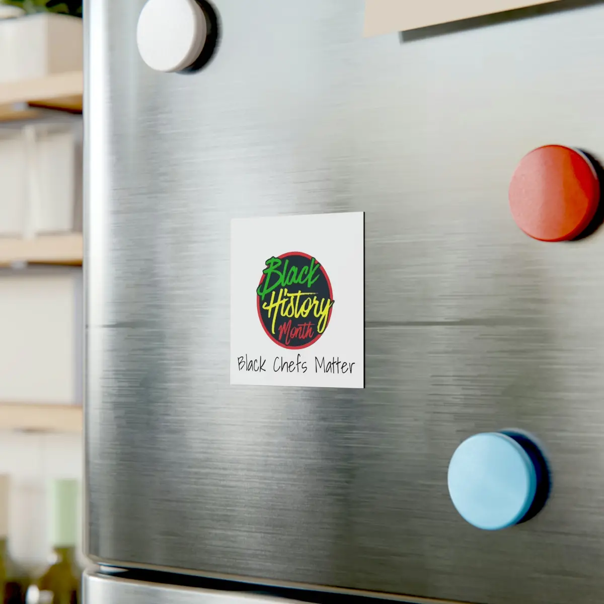 Black Chefs Matter Square Magnet 1