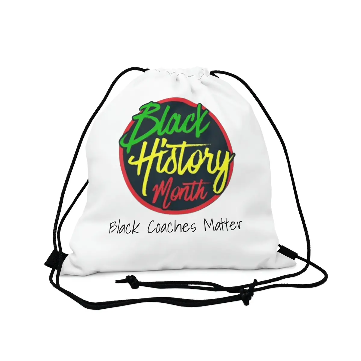 Black Coaches Matter Outdoor Drawstring Bag 1