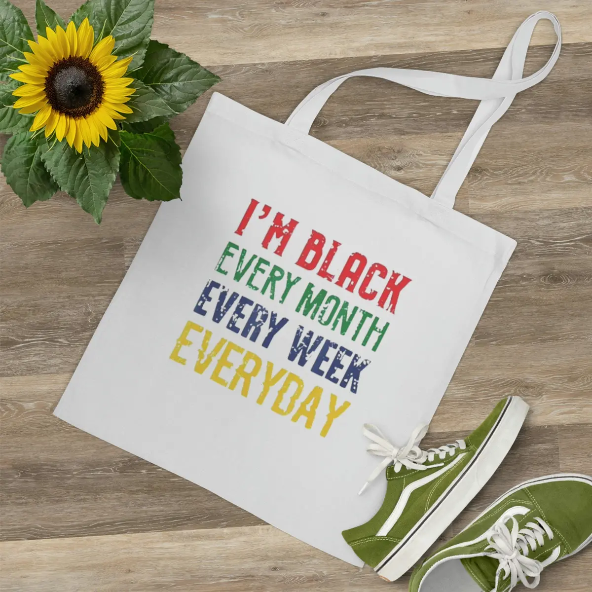 I'm Black Every Month Week Day Tote Bag 1
