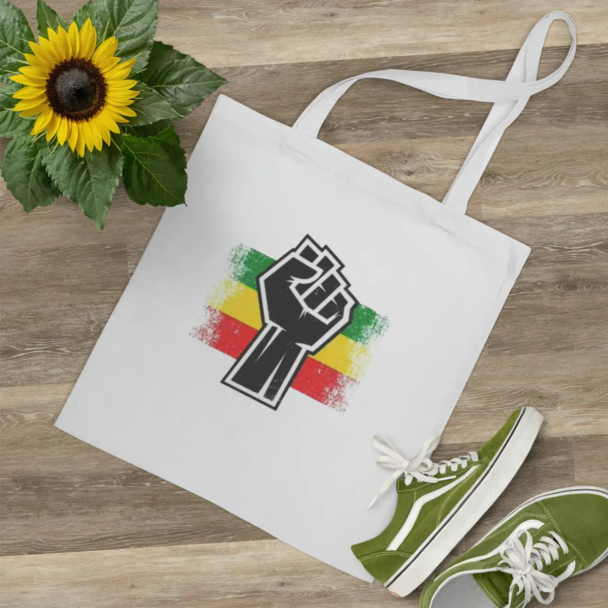 Black Fist Tote Bag 1