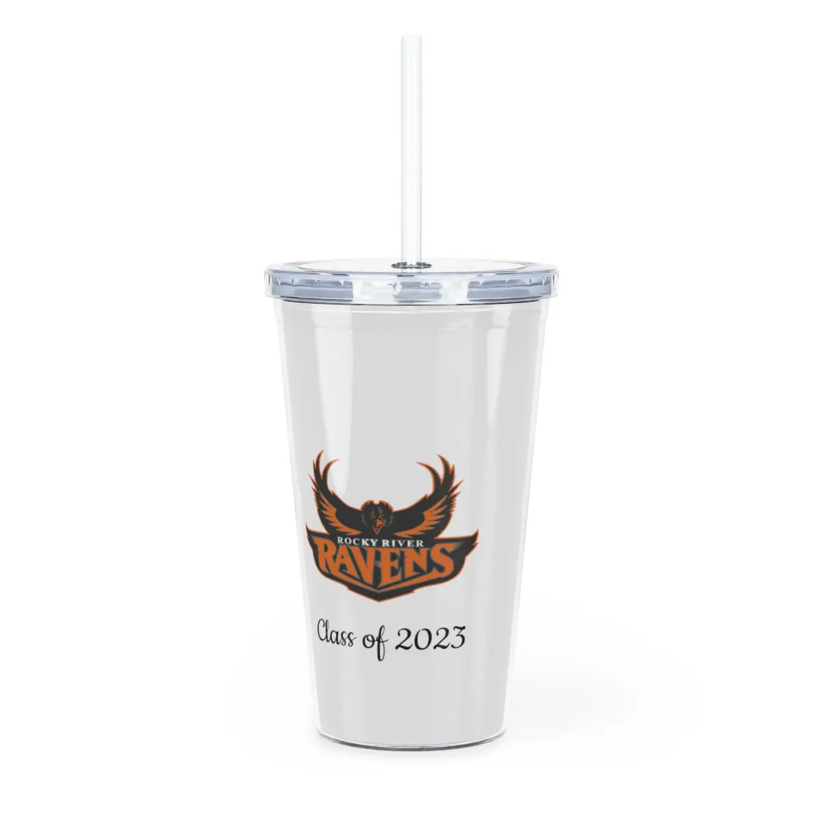 Rocky River Class Of 2023 Plastic Tumbler With Straw 1