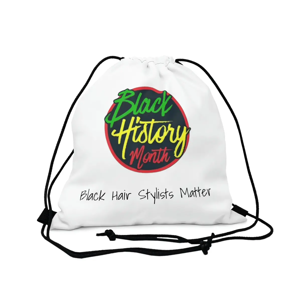 Black Hair Stylists Matter Outdoor Drawstring Bag 1