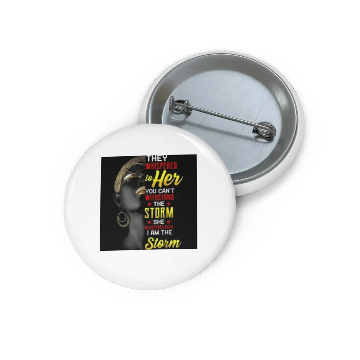 They Whispered Custom Pin Buttons 1