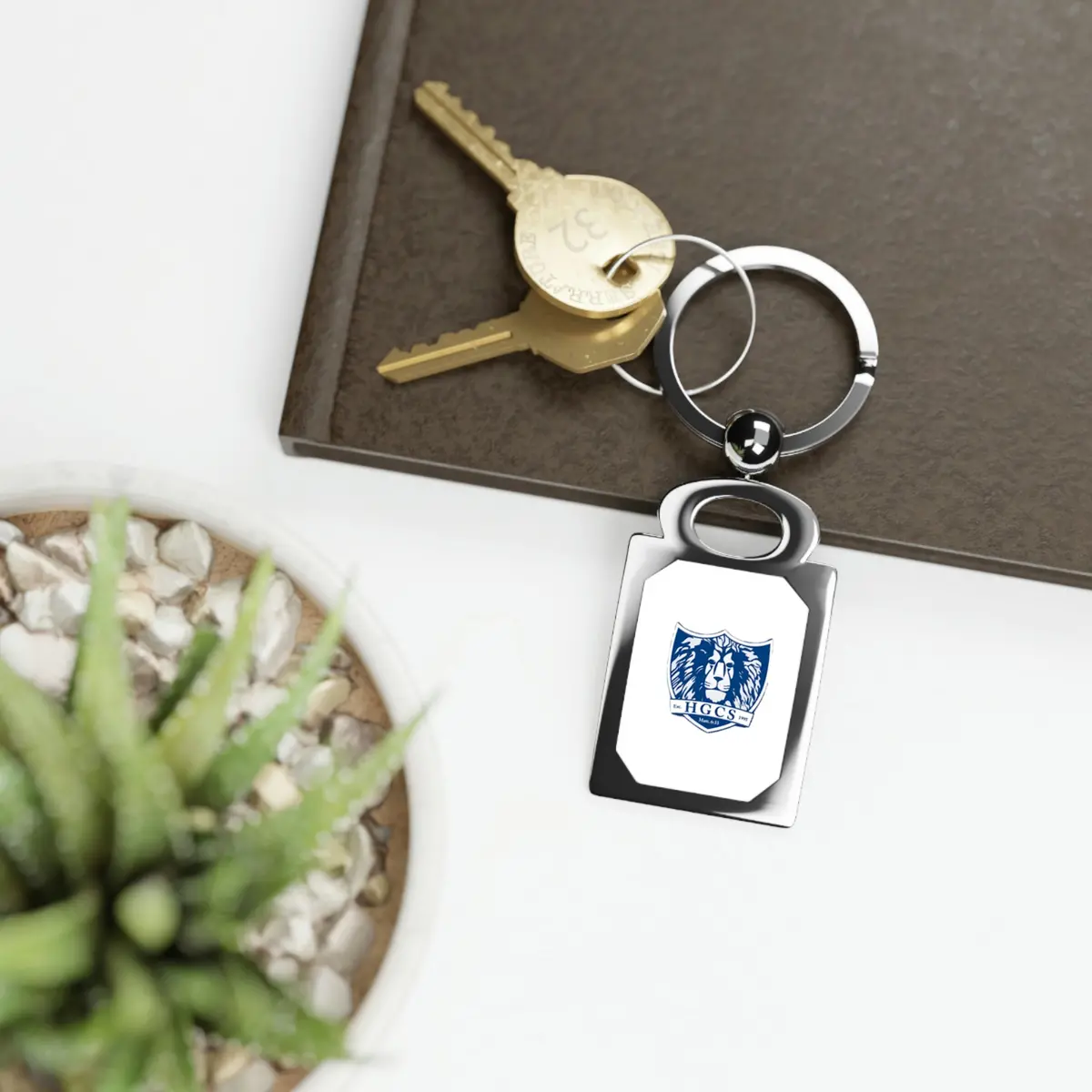 Hickory Grove Christian Rectangle Photo Keyring 1