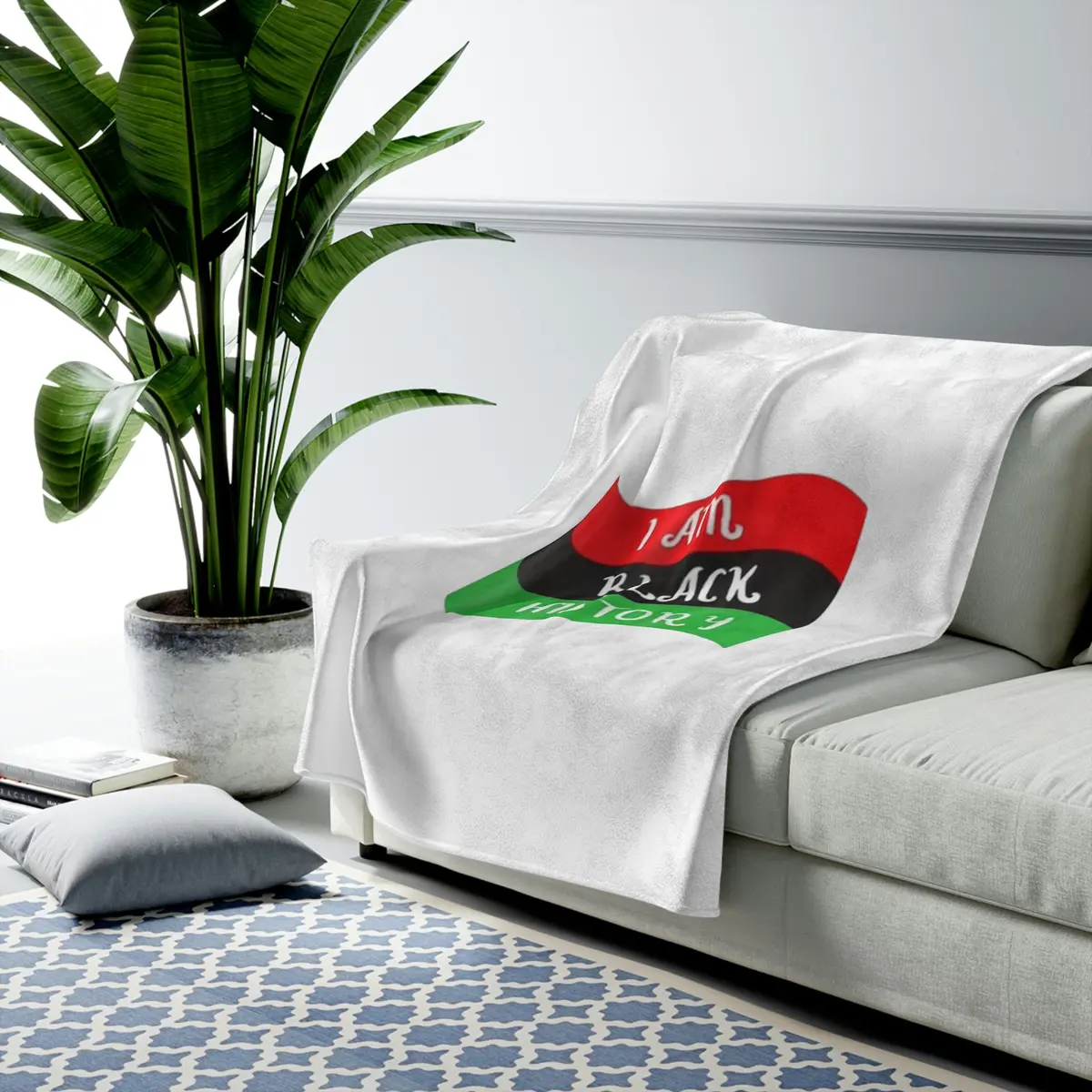 I Am Black History Velveteen Plush Blanket 1