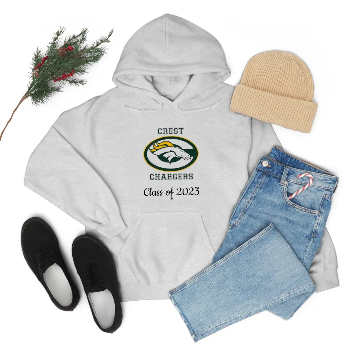 Crest Hs Class Of 2023 Unisex Heavy Blend™ Hooded Sweatshirt 1