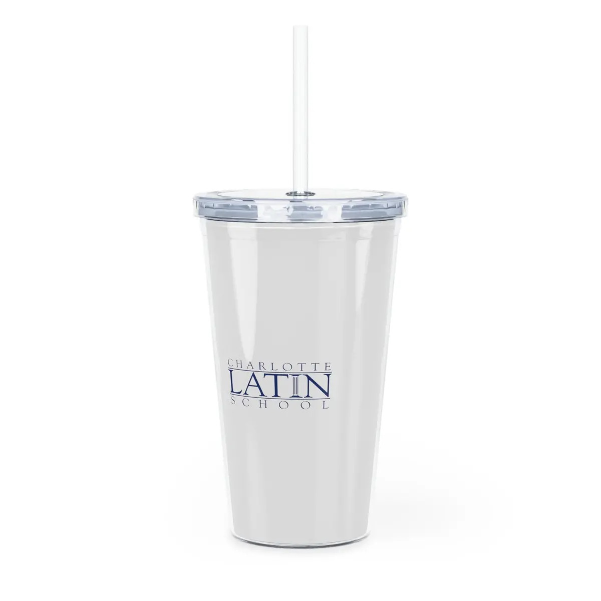 Charlotte Latin Plastic Tumbler With Straw 1
