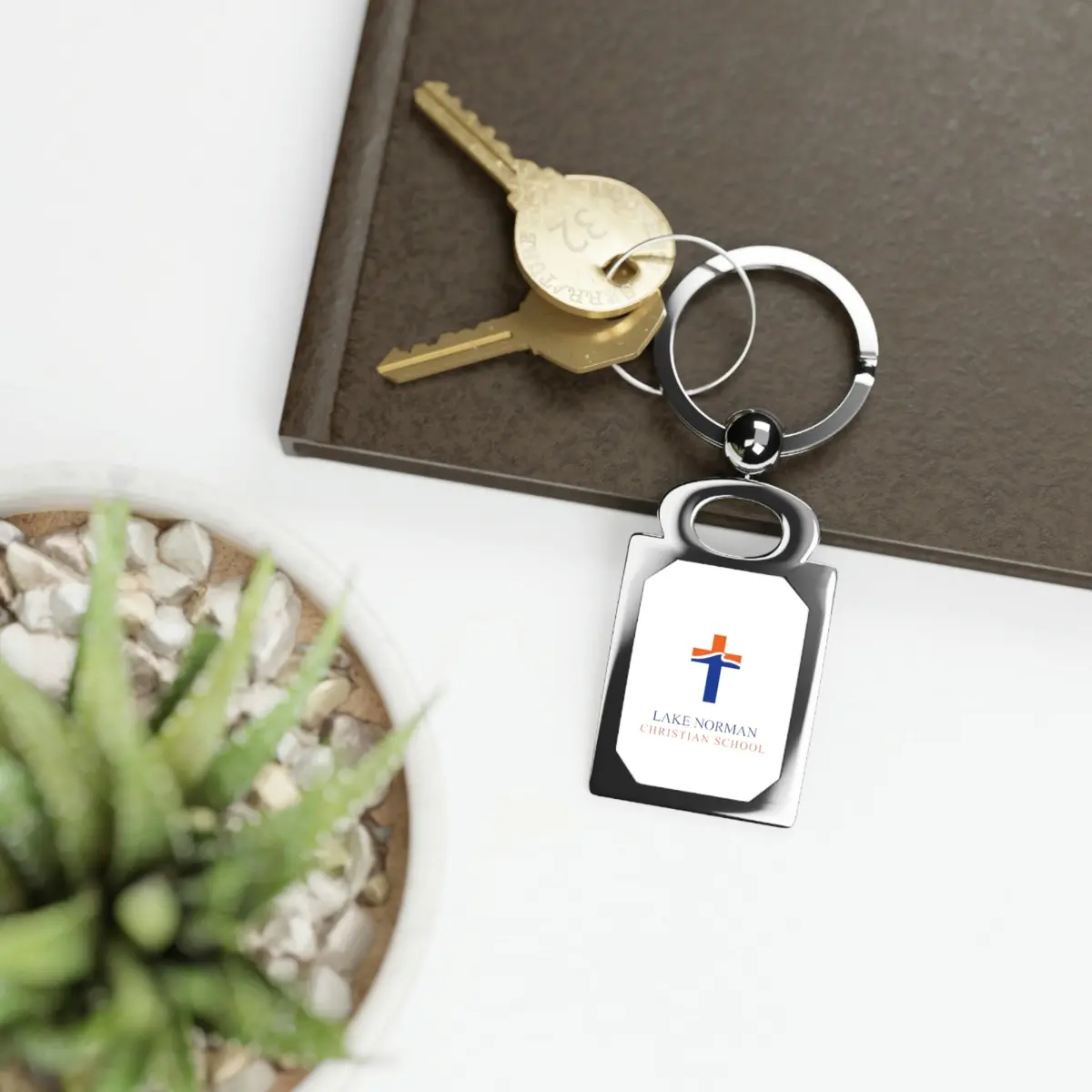 Lake Norman Christian School Rectangle Photo Keyring 1
