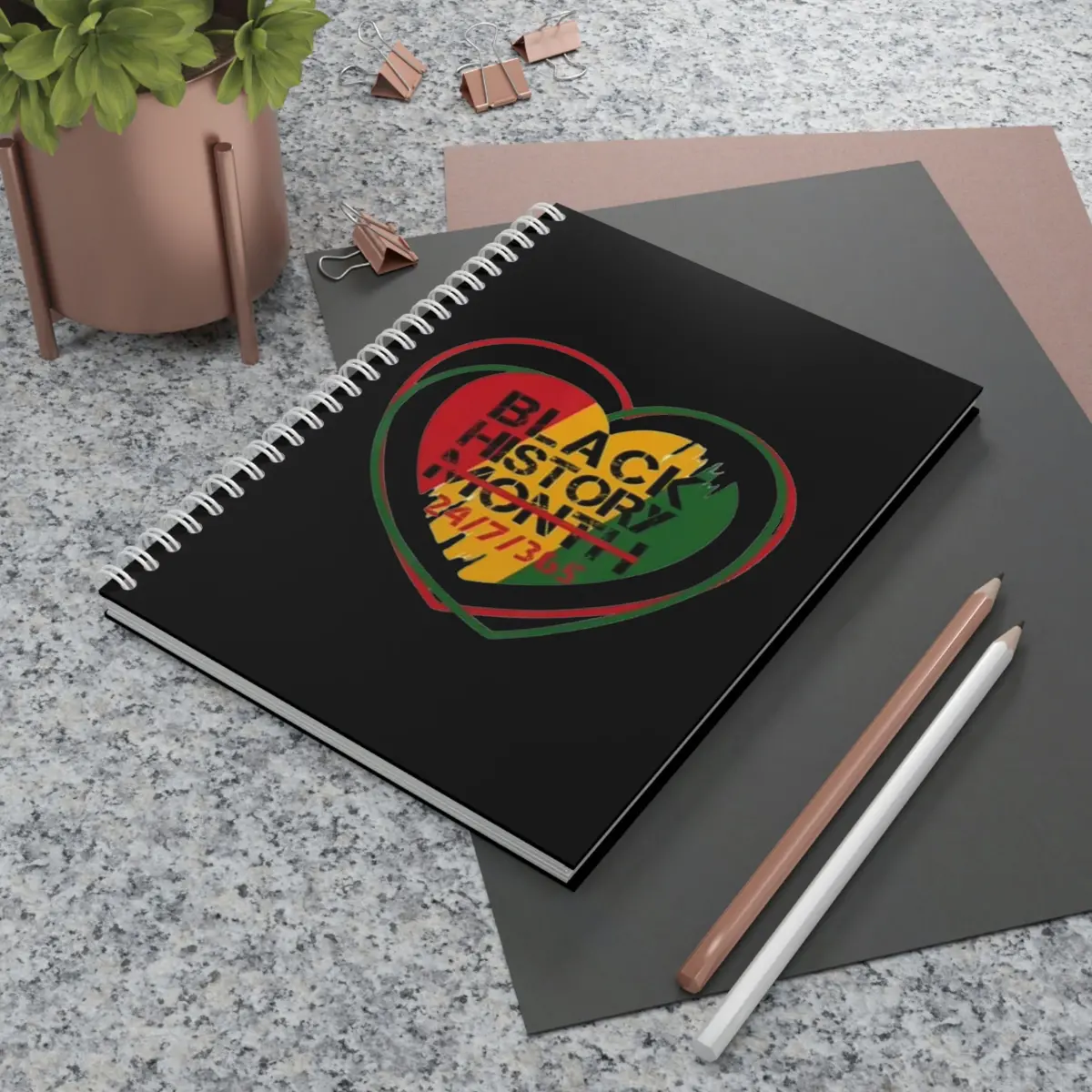 Black History 24/7/365 Spiral Notebook 1