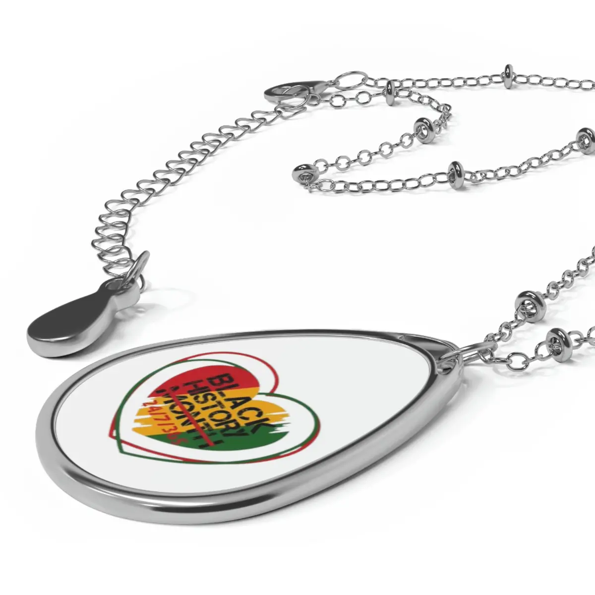 Black History 24/7/365 Oval Necklace 1