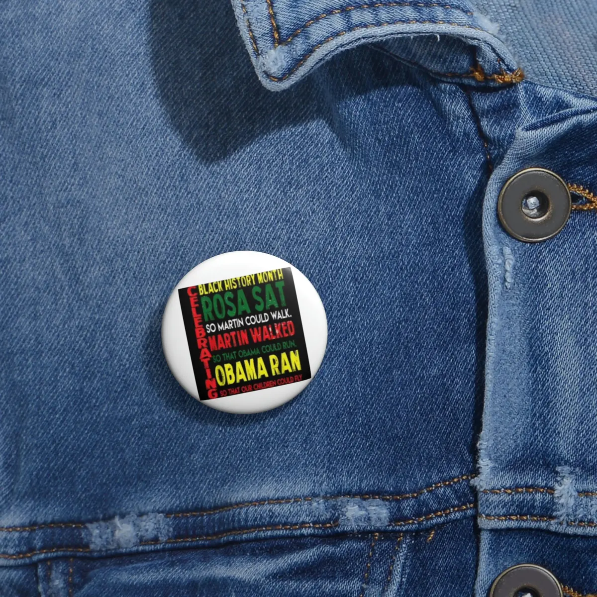 Celebrating Black History Month Custom Pin Buttons 1