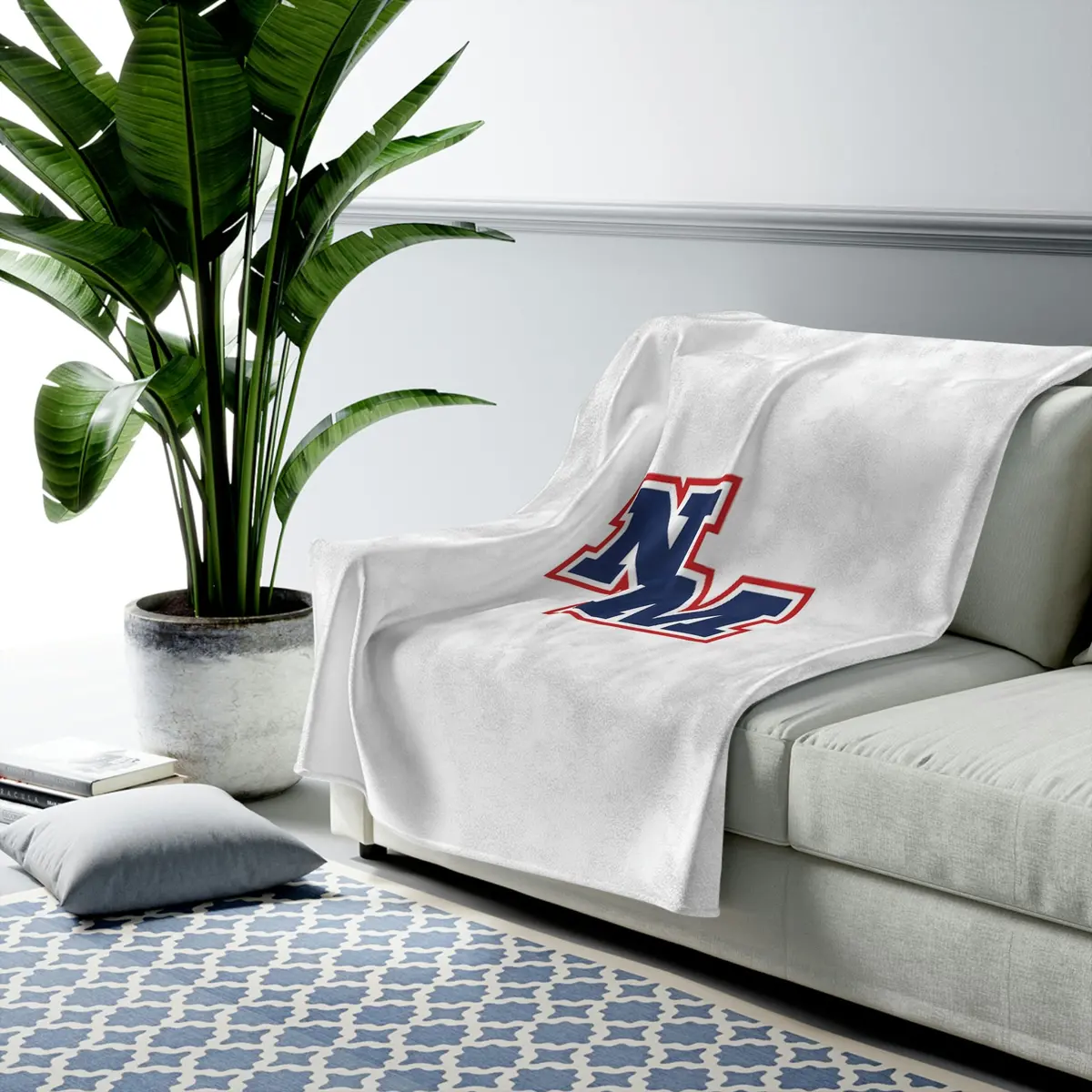 North Meck High School Velveteen Plush Blanket 1