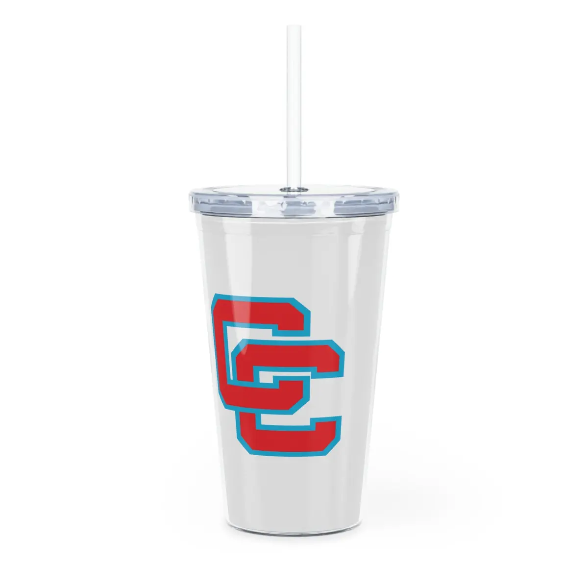 Charlotte Catholic Plastic Tumbler With Straw 1