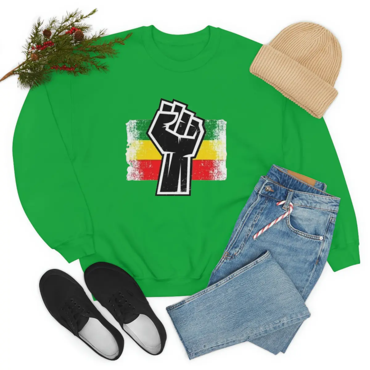 Black Fist Unisex Heavy Blend™ Crewneck Sweatshirt 1