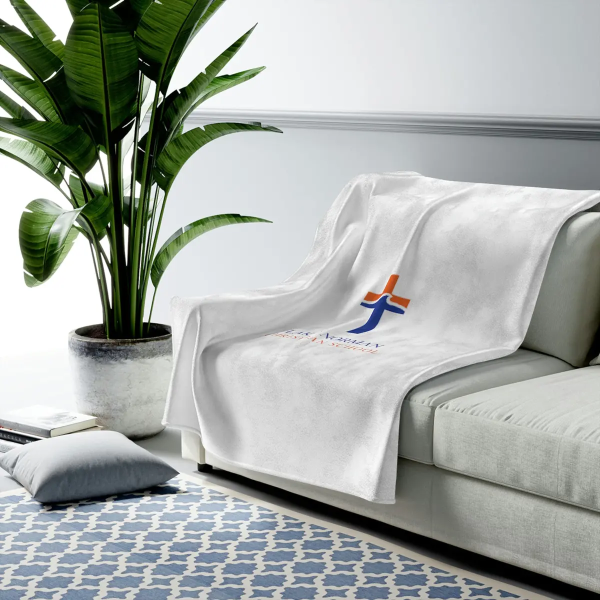 Lake Norman Christian School Velveteen Plush Blanket 1