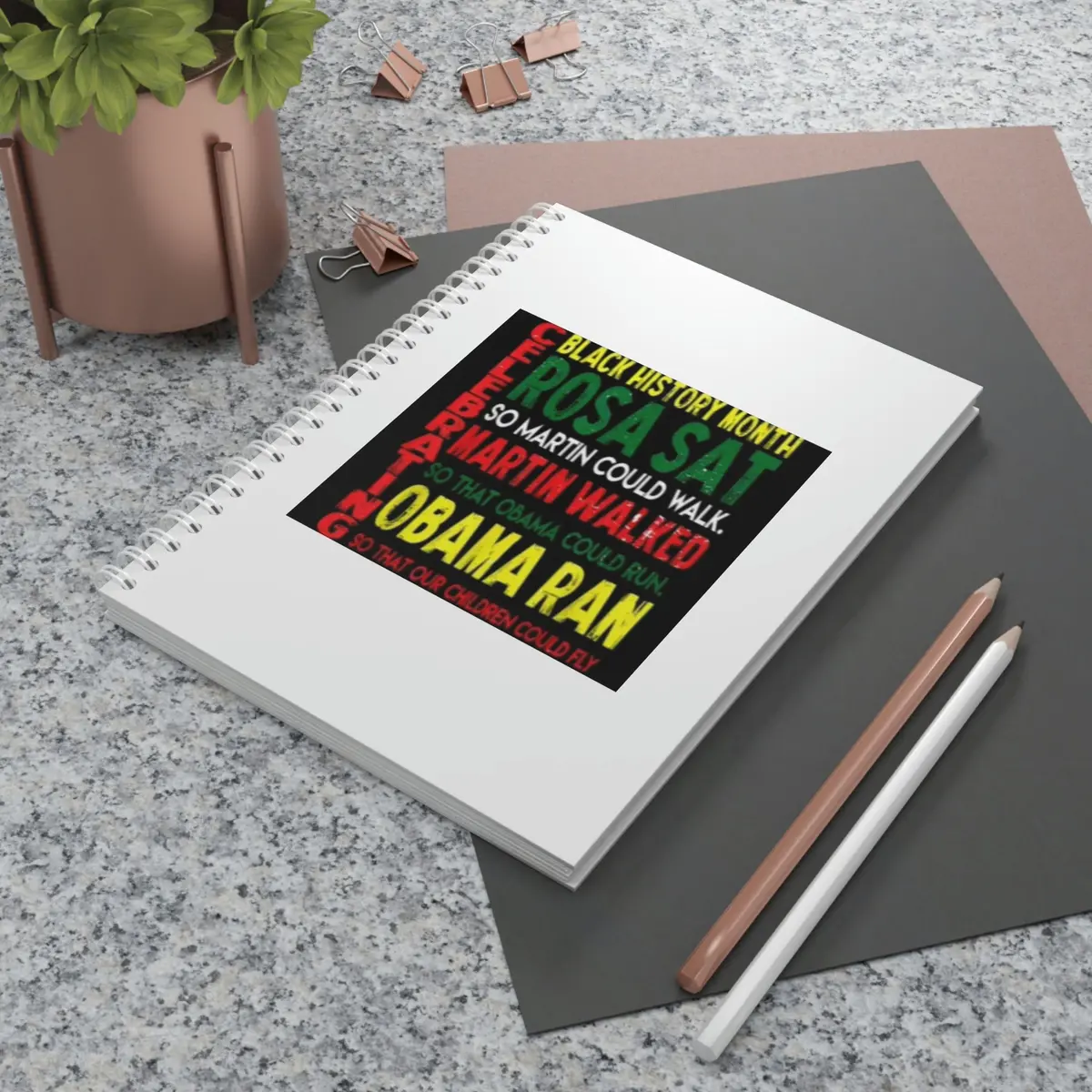 Celebrating Black History Month Spiral Notebook 1