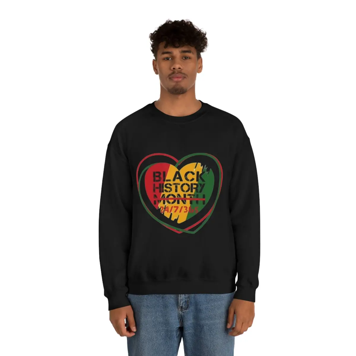 Black History 24/7/365 Crewneck Sweatshirt 1