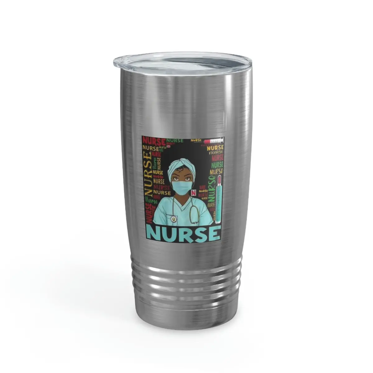 Black Nurse Ringneck Tumbler, 20Oz 1