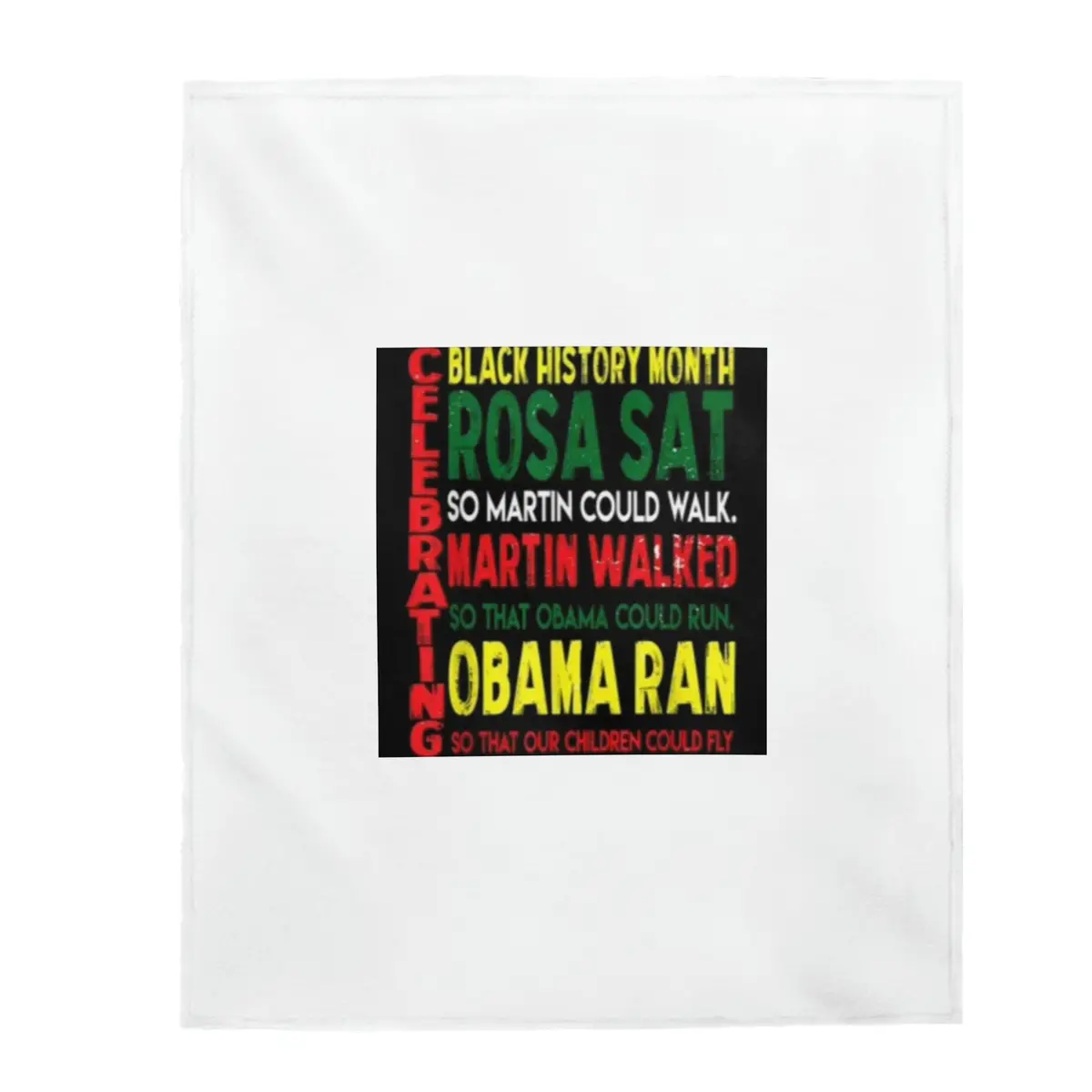 Celebrating Black History Month Velveteen Plush Blanket 1
