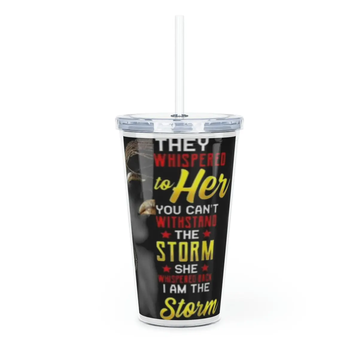 They Whispered Plastic Tumbler With Straw 1