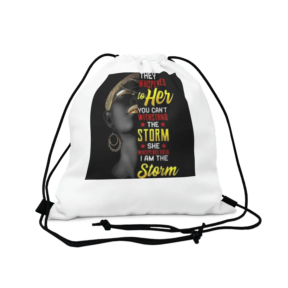 They Whispered Outdoor Drawstring Bag 1