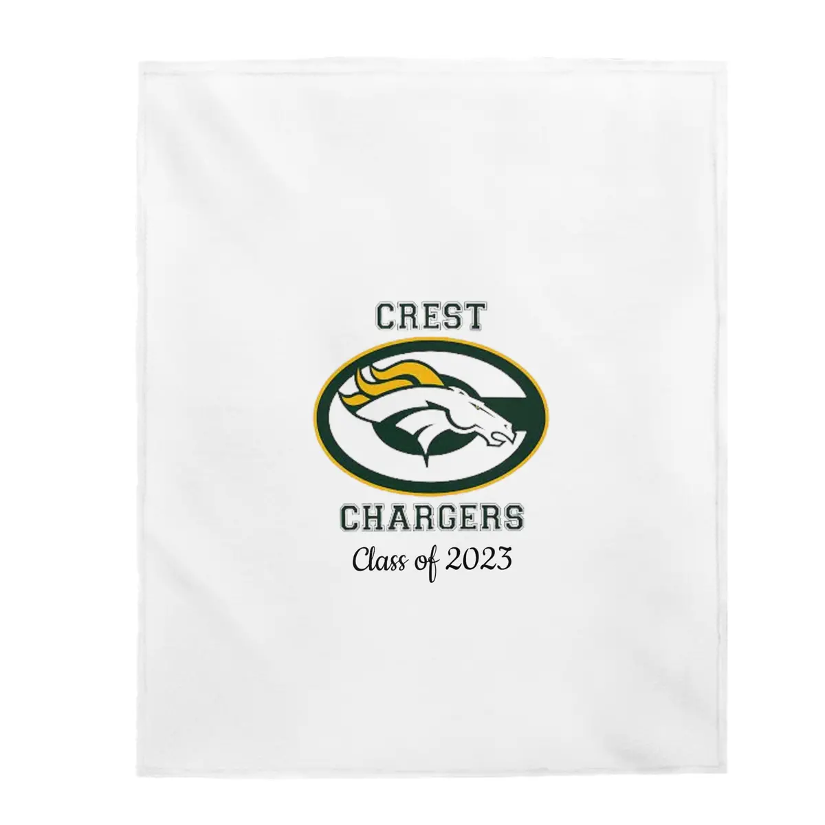 Crest Hs Class Of 2023 Velveteen Plush Blanket 1