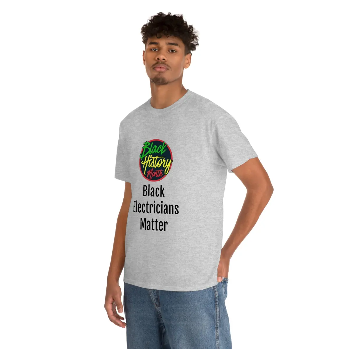 Black Electricians Matter Cotton Tee 1