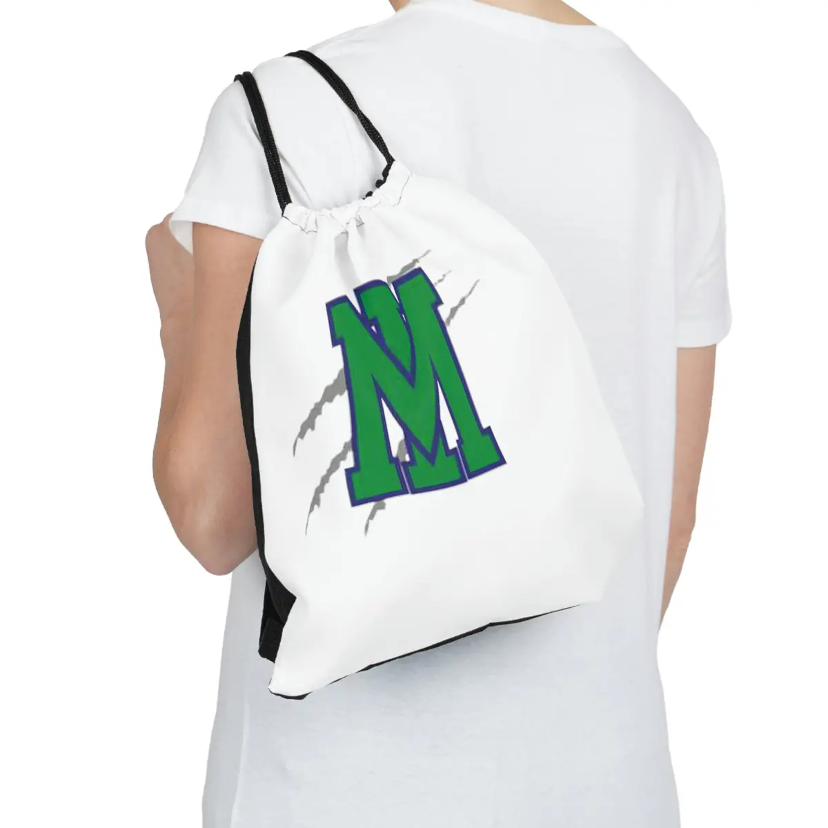 Mountain Island Charter School Outdoor Drawstring Bag 1