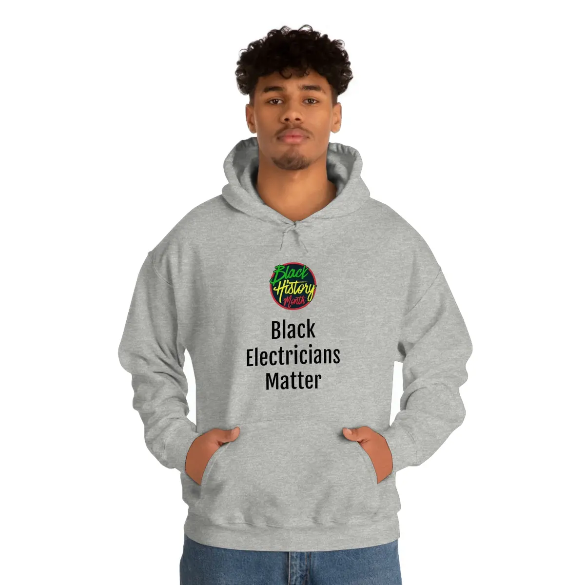 Black Electricians Matter Hooded Sweatshirt 1